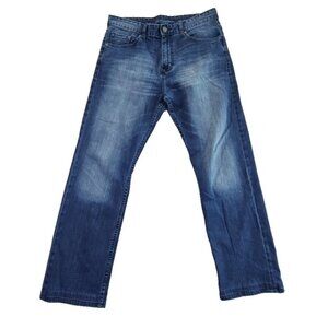 Calvin Klein Jeans Men's W33 L32 Blue Relaxed Straight Loose Medium Wash EUC